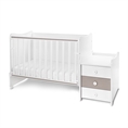 Letto MAXI PLUS NEW white+string /Letto per bambini+mobiletto multifunzionale/